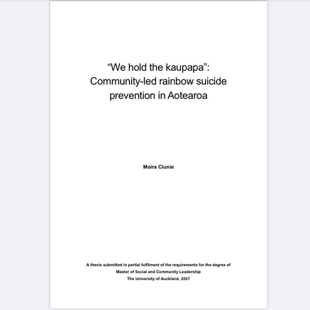 We hold the kaupapa thesis